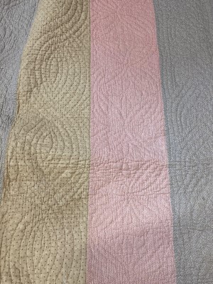 Lot 2135 - Circa 1890 North Country Strippy Quilt,...