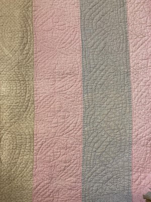 Lot 2135 - Circa 1890 North Country Strippy Quilt,...