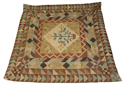 Lot 2130 - Circa 1875 North Country Medallion Patchwork...