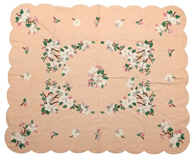 Lot 2114 - Circa 1935 Canadian Blossoms Pattern Quilt,...