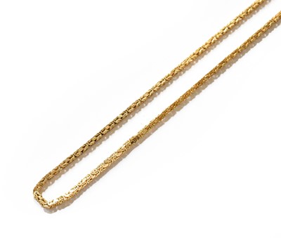 Lot 15 - A 9 Carat Gold Fancy Link Necklace, length 56cm