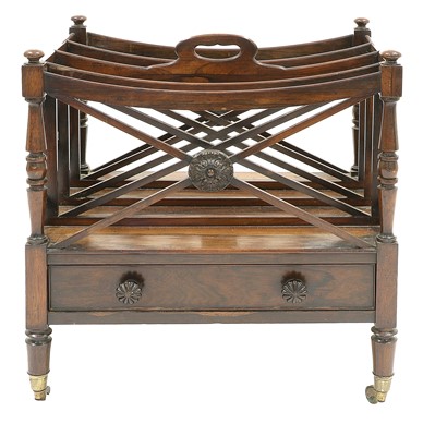 Lot 477 - A Regency Rosewood Canterbury, early 19th...