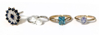 Lot 60 - A 9 Carat White Gold Cultured Pearl and...