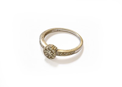 Lot 39 - An 18 Carat White Gold Diamond Cluster Ring,...