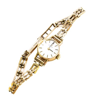 Lot 97 - A Lady's 9 Carat Gold Wristwatch, signed Omega,...
