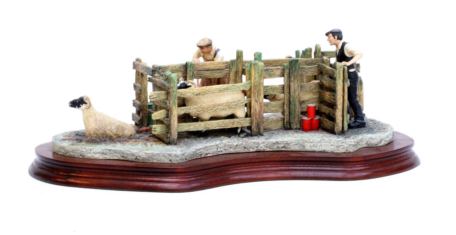 Lot 1077 - Border Fine Arts 'Twice Under' (Sheep Dipping)