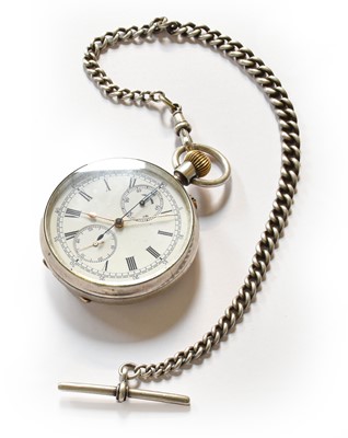 Lot 9 - A Single Push Chronograph Pocket Watch, case...