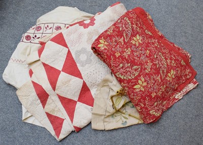 Lot 1344 - Late 19th Century Turkey Red and Floral...