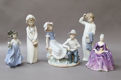 Lot 347 - Nine Various Nao Figures, of children etc....