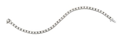 Lot 2329 - A Platinum Diamond Line Bracelet