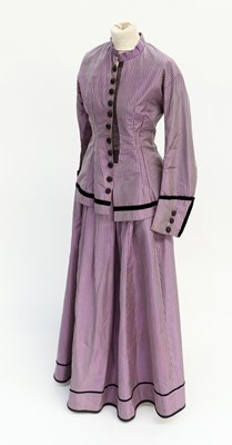 Lot 2070 - Late 19th Century Purple and Black Shot Silk...