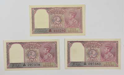 Lot 475 - ♦10 x British and Republic of India, 2 Rupees...