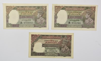 Lot 474 - ♦14 x British and Republic of India, 5 Rupees...