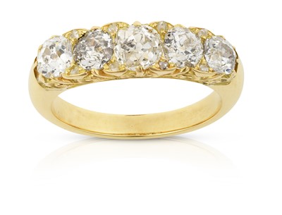 Lot 2274 - A Diamond Five Stone Ring