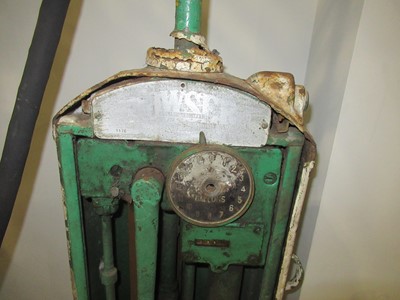 Lot 86 - ~ A 1930's Cylindrical Fuel Pump, with rubber...