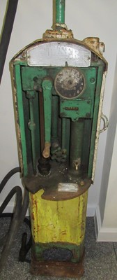 Lot 86 - ~ A 1930's Cylindrical Fuel Pump, with rubber...