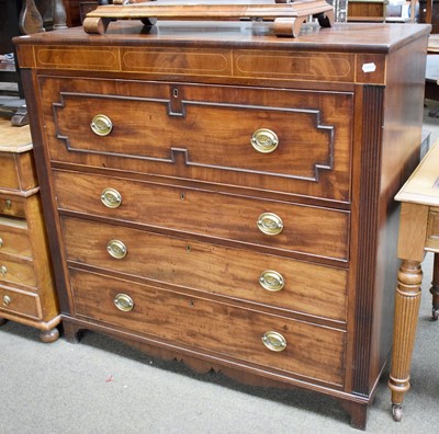 Lot 1252 - A Regency Mahogany Secretaire Chest, with...