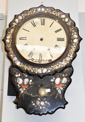 Lot 1279 - A Victorian Papier Mache Drop Dial Mother of...