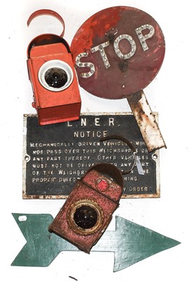 Lot 35 - ~ LNER: A Single-Sided Warning Sign, 53cm by...