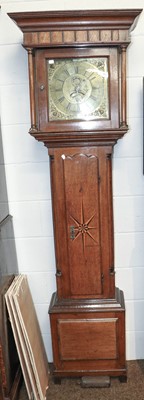 Lot 1299 - An Oak Thirty Hour Longcase Clock, 12" square...