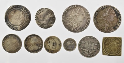 Lot 160 - 10 x British Coins and Tokens, including: 2 x...