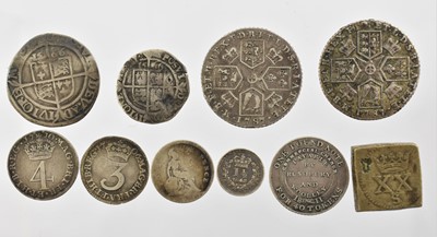 Lot 160 - 10 x British Coins and Tokens, including: 2 x...