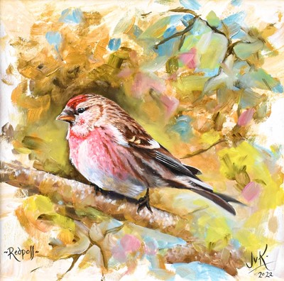 Lot 1057 - Jo Van Kampen (b.1968) "Redpoll" Signed,...