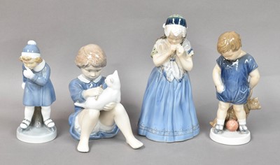 Lot 280 - Royal Copenhagen, four figures of children,...