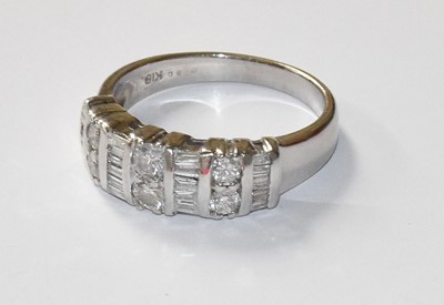 Lot 82 - A Diamond Ring, three pairs of round brilliant...