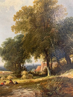 Lot 1076 - James Stark (1794-1859) Haymaking scene with...