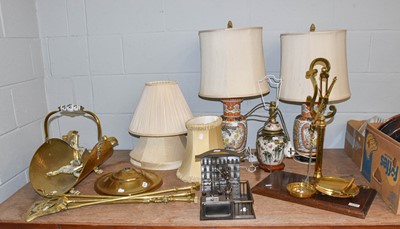 Lot 1307 - A Set of Brass Scales on Wooden Plinth, makers...