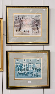 Lot 1062 - After Helen Bradley MBE (1900-1979) Figures by...