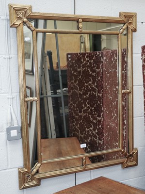 Lot 1145 - A Reproduction Gilt Framed Sectional Mirror,...