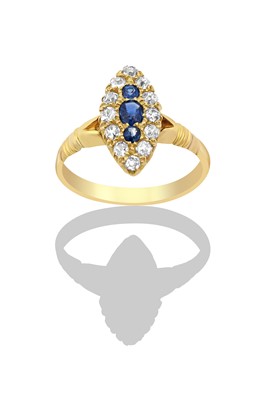 Lot 2386 - A Sapphire and Diamond Cluster Ring the...