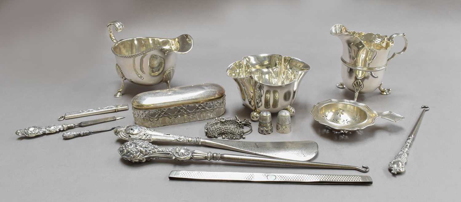 Lot 198 - A Quantity of Silver Items, including an...