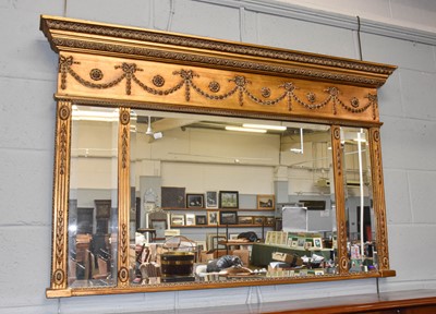 Lot 1179 - A Modern Neo-Classical Style Gilt Framed Three-...