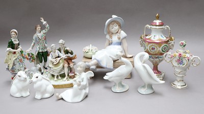 Lot 243 - 20th Century Ceramics Including: two Lladro...