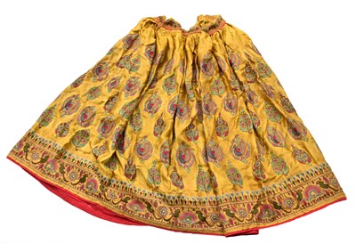 Lot 2195 - Early 20th Century Ochre Yellow Silk Gujarat...