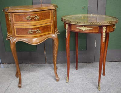 Lot 1103 - A 20th Century French Style Two-Drawer Bedside...