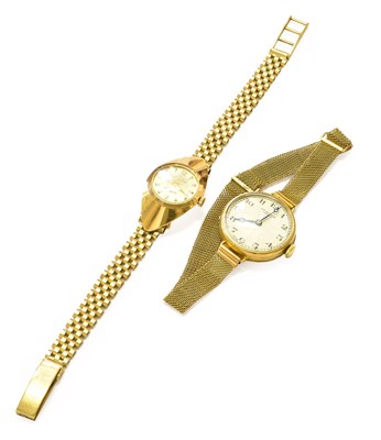Lot 55 - A lady's 9-carat gold, J.W.Benson wristwatch,...