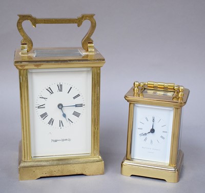 Lot 318 - A Mappin & Webb Ltd Brass Carriage Timepiece,...