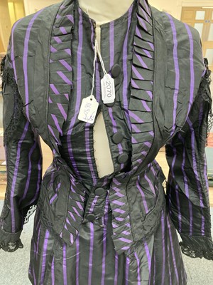 Lot 2069 - Late 19th Century Black and Purple Striped...