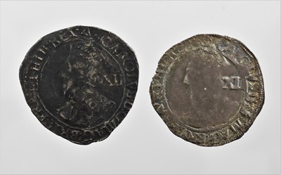 Lot 156 - 2 x Charles I, Shillings Tower Mint under the...