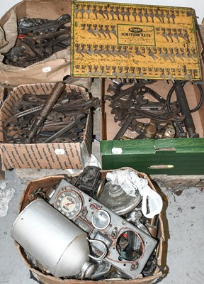 Lot 56 - ~ Four Boxes of Auto Jumble, to include:...