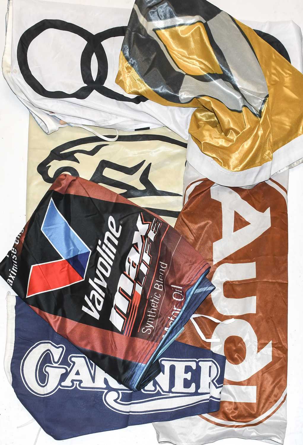 Lot 74 - ~ Seven Assorted Advertising Flags/Pennants,...