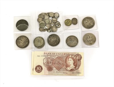 Lot 199 - Mixed British Silver Coinage, comprising: 4 x...