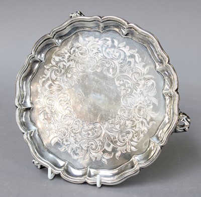 Lot 101 - A Victorian Silver Waiter, Probably by Alfred...