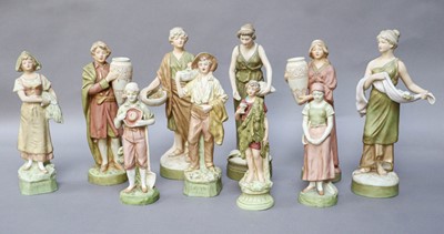 Lot 293 - Ten Royal Dux Figures, including several...