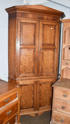 Lot 1195 - A George III Large Oak Standing Corner...