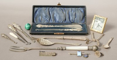 Lot 174 - A Collection of Assorted Silver and Silver...